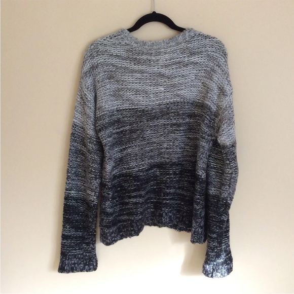 Forever 21 Women's Black Gray Ombre Loose Knit LS Sweater Size L - Picture 5 of 5